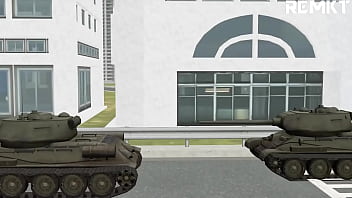 Preview 3 of Porn Giffs - (MMD Giantess) A Landmine Girl&#039_s Lustful Rampage