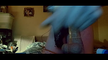 Preview 1 of Aisn Xxx - Sissy trap slut feeling good after being spitroasted for the first time