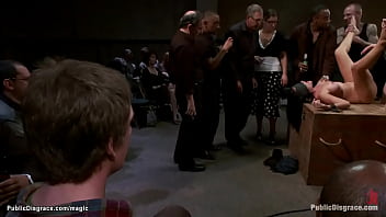 Preview 1 of Tardis Porn - Slave on wooden box public groped