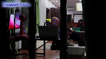 Preview 3 of Nargis Fakhri Fuck - In the opposite office knows how to motivate! Coworker sucks dick to motivate work better. Close the curtains when having sex in front of the window