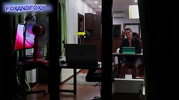 Preview 1 of Nargis Fakhri Fuck - In the opposite office knows how to motivate! Coworker sucks dick to motivate work better. Close the curtains when having sex in front of the window