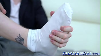 Preview 1 of Oldman Ruck Young Woman - Foot loving teen jerking his cock