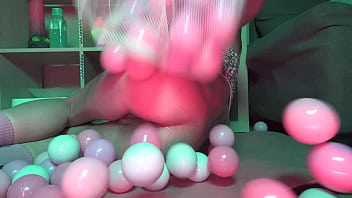 Preview 2 of First Fukk - Stacy Bloom Balls training pussy and anal.