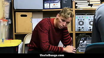 Preview 1 of Pinky Sex Maniac - Blonde Twink Gets Caught Shoplifting and Fucked By Mall Officer
