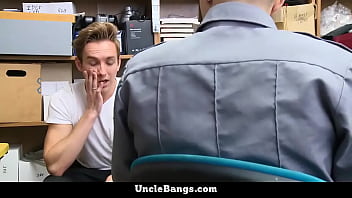Preview 2 of Porno Sex Kuda Vs - Phone Stealing Straight Guy Fucked Hard By Two Security Officers