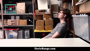 Preview 1 of Mom And Doughter Sex Each Other - Bearded Mall Officer Fucks Shoplifting Straight Guy