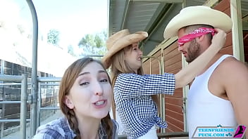 Preview 1 of One Girl Many Boys Group Fuck - Ashley Lane,  Layla Love,  Gracie Green In Fuck Hoe Down