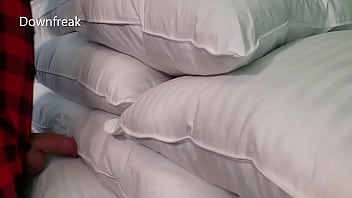 Preview 2 of Cartoon Lesbians Squirt - A Guy Humps His Pillows and Fucks The Stuffing Until He Cums