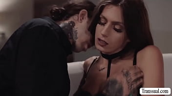 Preview 2 of Sort 200 Xxx - Busty shemale analed by tattooed dude