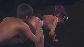Preview 1 of Memek Jembut Gondrong - LOL Hentai - Akali Blowjob and Cunnilingus at street - Japanese Asian Manga Anime Game Porn