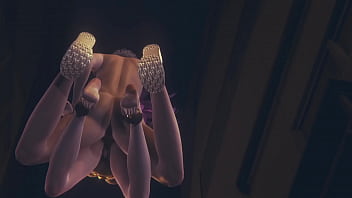 Preview 2 of Sax Modi - LOL Hentai 3D - Akali fucked on her knees and sitting at street - Japanese Asian Manga Anime Game Porn