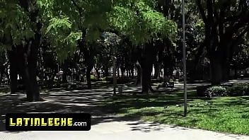 Preview 1 of Boulevard Interview Lesbian - Latin Leche - Amateur Young Latino Boy Meets Stranger In The Park And Becomes His New Sex Toy