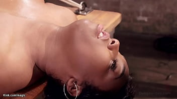 Preview 3 of Selpekxx - Huge boobs ebony bound and gangbanged