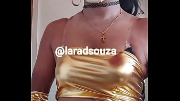 Preview 1 of Zaroori Tha Basri Tune - Desi crossdresser slut Lara D&#039_Souza in Golden latest dress part 2