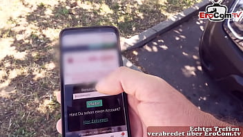 Preview 1 of Jb Sexy - T&auml_towierte deutsche Milf mit dicken Titten und blonden Haaren beim outdoor Sextreffen