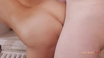 Preview 4 of Hot Sex Sajima - AuntJudysXXX - 53yo Full-Bush Step-Mom Mrs. Gerda fucks her Step-Son in the Kitchen