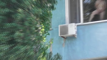 Preview 1 of Jav Nipped Bite - Hairy mature flashing in window