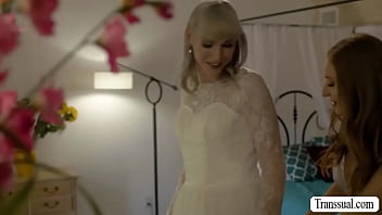 Preview 1 of Older Gay Tube - Shemale bride fucks her hot brides maid