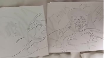 Preview 2 of Anty Fuckig - Monster Girl Jacks Guy Off To Goth Girl Art