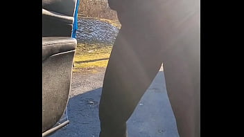 Preview 3 of Niti America - Tampon inserting followed by gargling pee on the side of the road