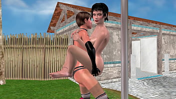 Preview 4 of Indian Desi Mother Boy Facking - Animated 3D Sex - Cute Lesbian girl fucking another girl in lifting position