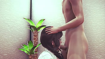 Preview 1 of Pilot Airport - Hentai Uncensored - Miwa Blowjob,  Cunnilingus and Fucked - Japanese Asian Manga Anime Game Porn