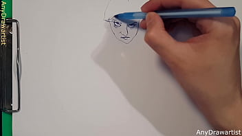 Preview 1 of Cutie Bikini Oops - How to draw with a ballpoint pen ,  speedpaint ,  quick sketch erotic art
