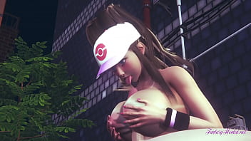 Preview 1 of Full Fat - Pokemon Hentai -  Hilda Boobjob and fucked - Japanese Asian Manga Anime Game Porn