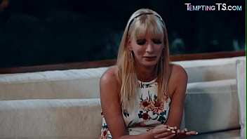 Preview 1 of A Son Force French Mom Tob - Busty trans beauty blown and drilled in erotic couple