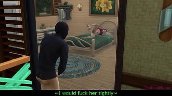 Preview 2 of Granny Fuck Young Bbc - joined masturbating session and fucks her really hard,  my real voice,  sims 4