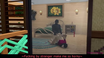 Preview 3 of Granny Fuck Young Bbc - joined masturbating session and fucks her really hard,  my real voice,  sims 4