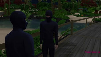 Preview 1 of Granny Fuck Young Bbc - joined masturbating session and fucks her really hard,  my real voice,  sims 4