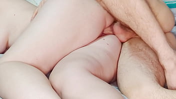 Preview 3 of Beeza Sex - Spooning baby girl releases huge cumshot of her master