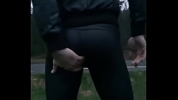 Preview 4 of Lace Panties Strip - Erik in neuer Leggings.