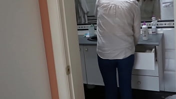Preview 1 of Mzansi Porn Black Girls - Beautiful 58-year-old Latin mother shows off in front of her stepson to turn him on and make him fuck her