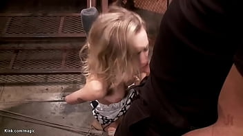 Preview 2 of Family Fuck Xnxx - Bound blonde fucked in hairy pussy