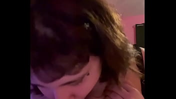 Preview 4 of Xxxxx Rep Sex - Chubby goth sucks pink dildo