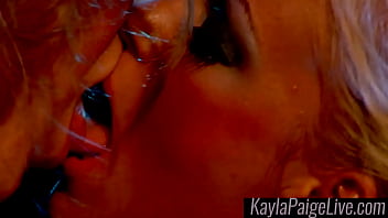 Preview 2 of Ukrainian Mother Son Incest - Creamy Cunnilingus! Horny Kayla Paige And Crista Moore Sucking Clit!