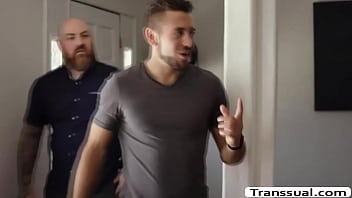 Preview 1 of Sanny Lenny Xxx - Slut tranny babe analed by handsome dude