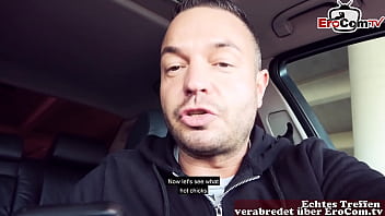Preview 1 of Caught Public Jerk - Deutsche Blondine online abgeschleppt f&uuml_r ein spontanes Sextreffen drau&szlig_en