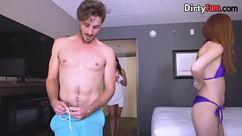 Preview 1 of 13 Year Xxx Vidio Com - Stepsis tugging taboo cock in threesome before stepmom joins