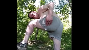 Preview 1 of 30 Minute Xxx Video Fuck - WANKED NAKED IN PUBLIC WITH VIBRATING TOY IN MY SWEATY BUTT HOLE JUNE 2017