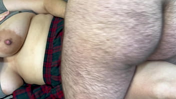 Preview 3 of Small Hight Girl Long Black Lun - Two fat hairy mans fuck my pussy and cum inside and outside of me! Sorry,  husband!