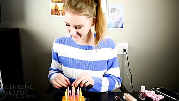 Preview 4 of Lesbin Messaged - Melody Marks 18th birthday vlog