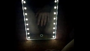 Preview 4 of Porn Selebritis Indiabollywood - Playing with my hairy pussy in front of mirror in the dark