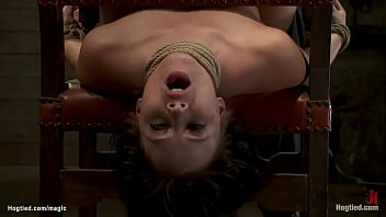 Preview 3 of Dable Dick - Slave bound in chair ass plugged