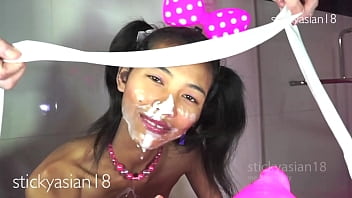 Preview 1 of Findporno Noir - StickyAsian18 Petite Skinny Girls Love Sucking!