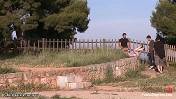 Preview 4 of Boader Gad - Bound teen fisted and fucked outdoor