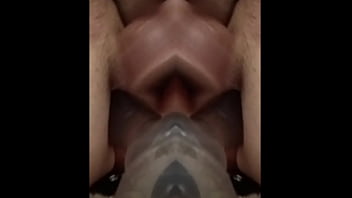 Preview 4 of Sexs Zori - MIRRanuz 64 DP Masturbate Leopard skin LEOTARD Snap Crotch Limp Cock Fuck Anuz with FORESKIN PENIS DILDO and10inch DILDO 20250207