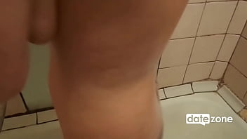 Preview 4 of Shotacon Cum - A wet and soapy brunette relaxing in bath